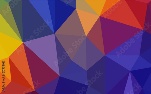 Dark Blue  Red vector triangle mosaic texture.