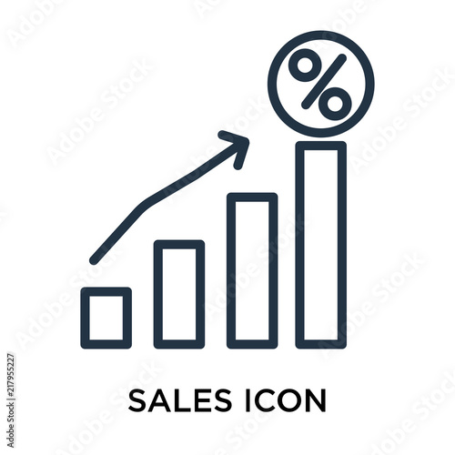 sales icon isolated on white background. Simple and editable sales icons. Modern icon vector illustration.