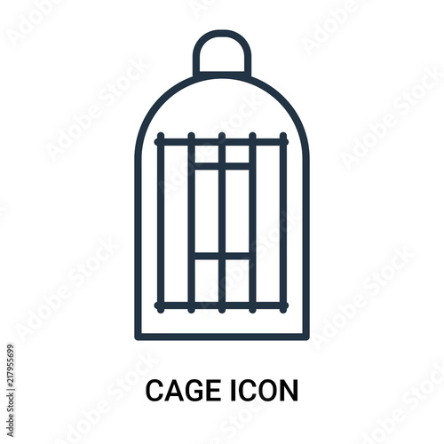 cage icon isolated on white background. Modern and editable cage icon. Simple icons vector illustration.