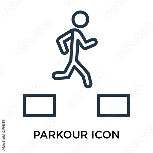 parkour icons isolated on white background. Modern and editable parkour icon. Simple icon vector illustration.