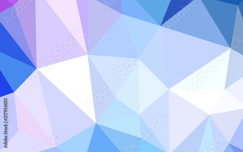Light Pink  Blue vector abstract mosaic background.