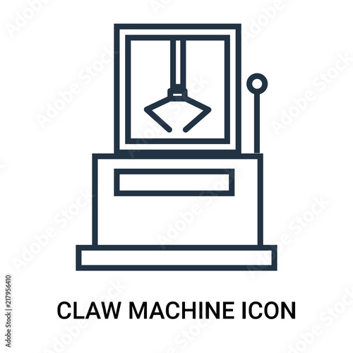 claw machine icon isolated on white background. Modern and editable claw machine icon. Simple icons vector illustration.