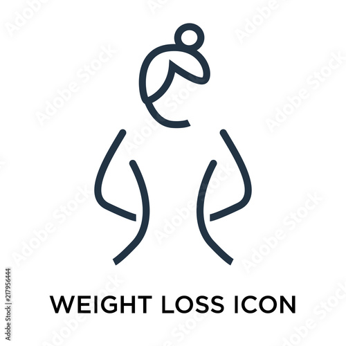 Weight Loss icon vector isolated on white background, Weight Loss sign , thin elements or linear logo design in outline style