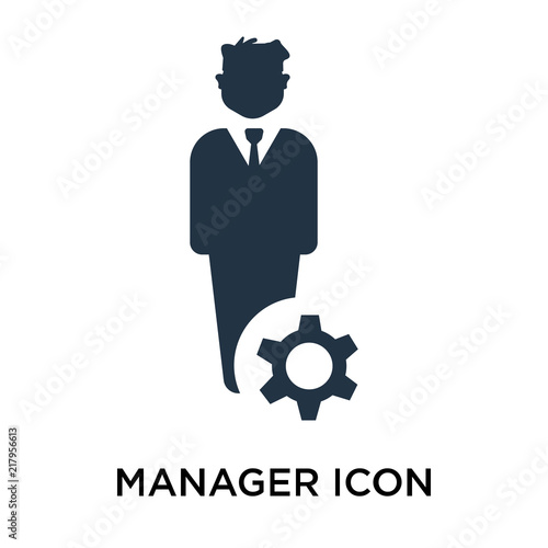 manager icon isolated on white background. Simple and editable manager icons. Modern icon vector illustration.