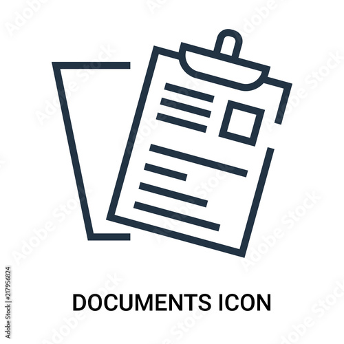 documents icon on white background. Modern icons vector illustration. Trendy documents icons