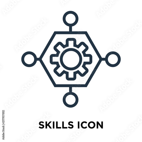 skills icon isolated on white background. Modern and editable skills icon. Simple icons vector illustration.