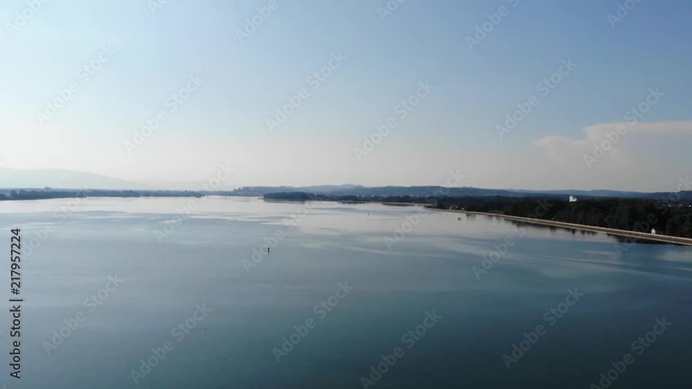 Drone flying above the drava in Slovenia. Drone flying above the drava in Slovenia.