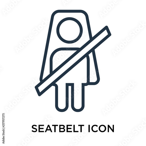 seatbelt icon isolated on white background. Simple and editable seatbelt icons. Modern icon vector illustration.
