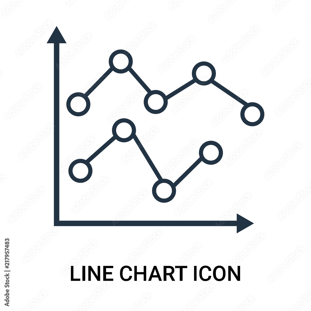 Line chart icon vector isolated on white background, Line chart sign , outline thin symbols or linear analytics Line chart icon vector isolated on white background, Line chart sign , outline thin symbols or linear analytics