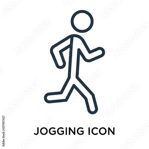 jogging icons isolated on white background. Modern and editable jogging icon. Simple icon vector illustration.