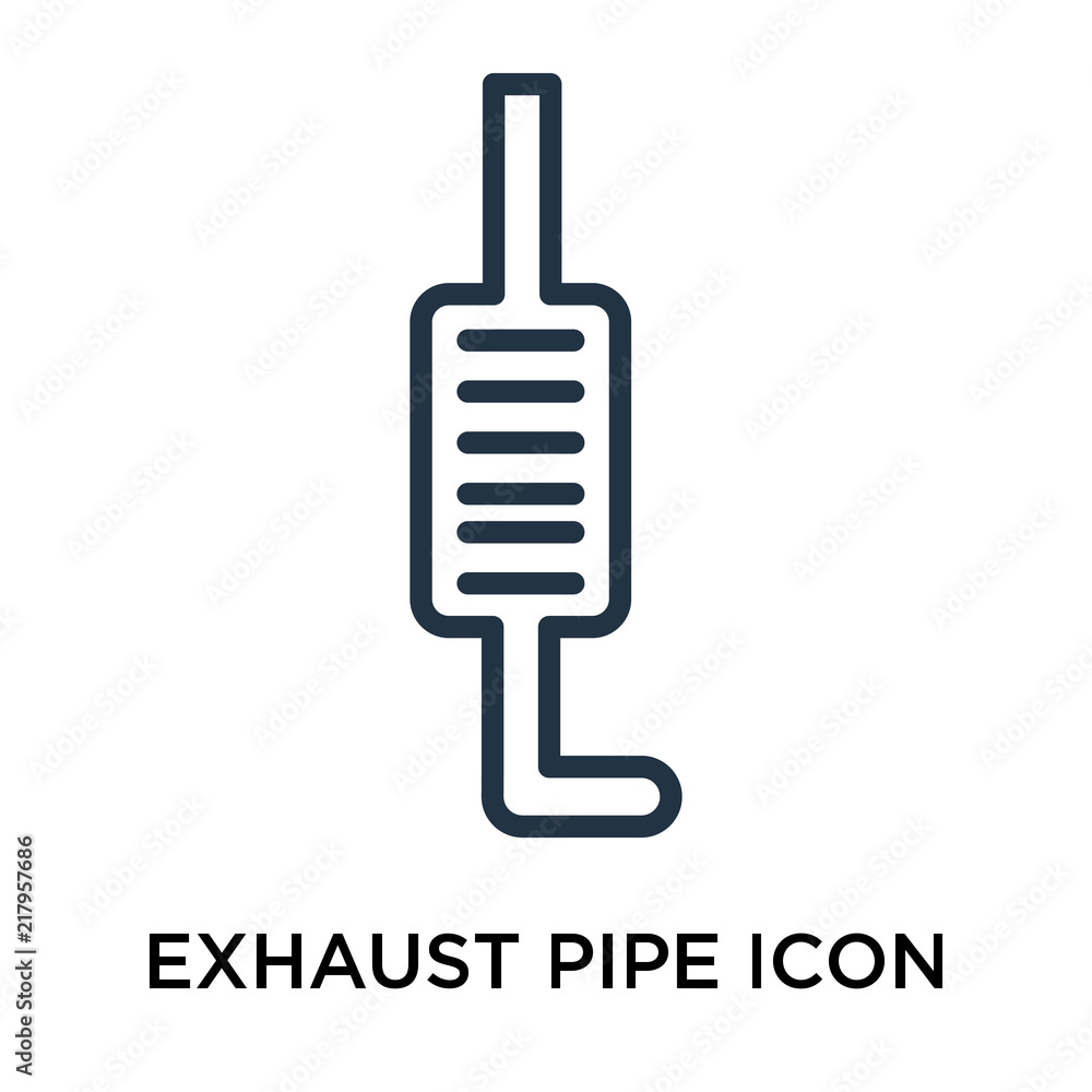 exhaust pipe icon isolated on white background. Simple and editable exhaust pipe icons. Modern icon vector illustration. exhaust pipe icon isolated on white background. Simple and editable exhaust pipe icons. Modern icon vector illustration.