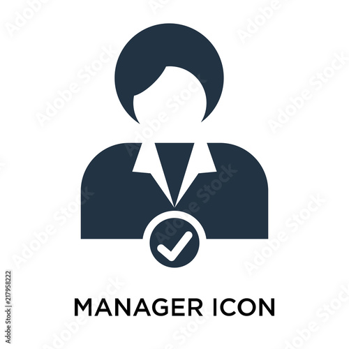 manager icon isolated on white background. Simple and editable manager icons. Modern icon vector illustration.