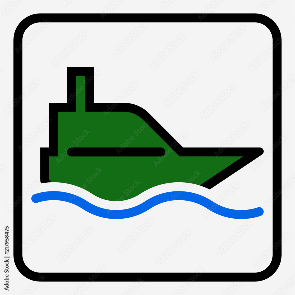Coloured outline Ship building pixel perfect vector icon Coloured outline Ship building pixel perfect vector icon