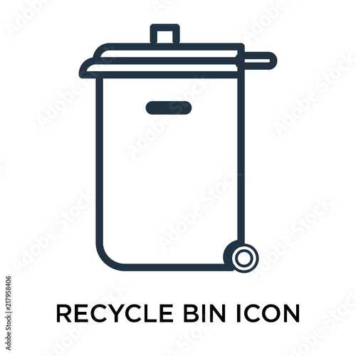 recycle bin icons isolated on white background. Modern and editable recycle bin icon. Simple icon vector illustration.