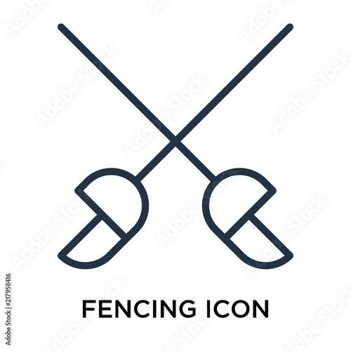 fencing icons isolated on white background. Modern and editable fencing icon. Simple icon vector illustration.