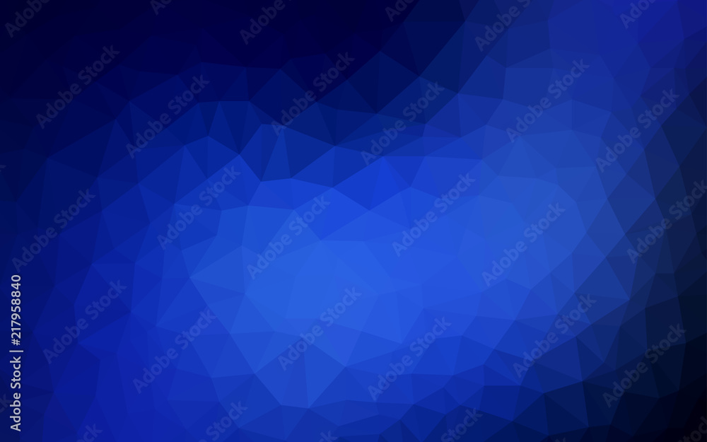Obraz premium Dark BLUE vector shining triangular backdrop.