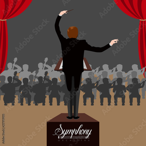 Isolated orchestra background