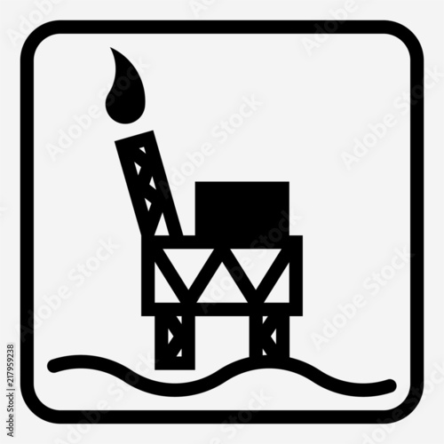 Glyph Oil drilling industry pixel perfect vector icon