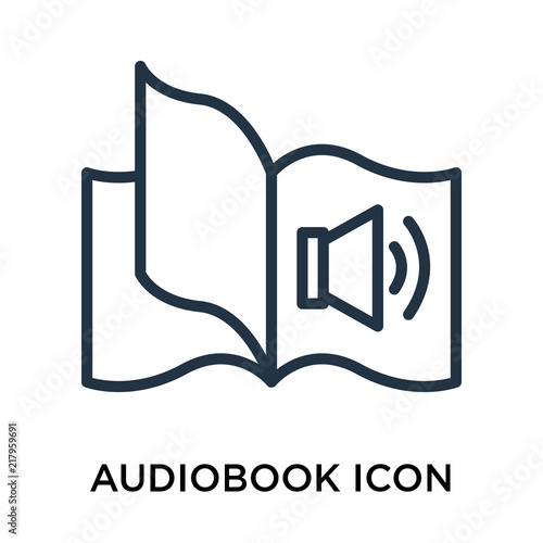 audiobook icons isolated on white background. Modern and editable audiobook icon. Simple icon vector illustration.