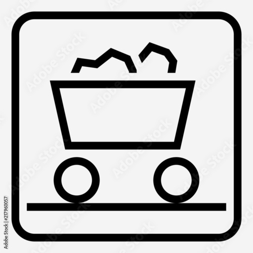 Outline Mining industry pixel perfect vector icon