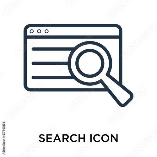 search icons isolated on white background. Modern and editable search icon. Simple icon vector illustration.