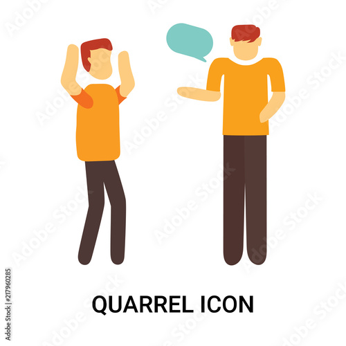 quarrel icon isolated on white background. Simple and editable quarrel icons. Modern icon vector illustration.