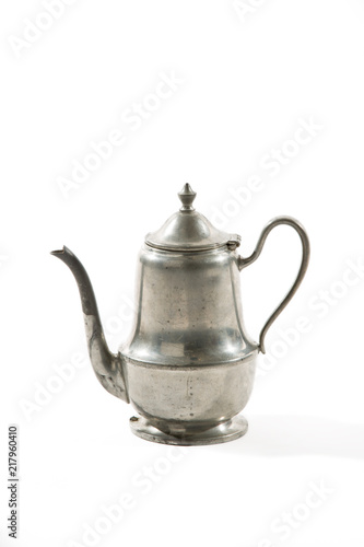 Silver Antique Tarnished Teapot 