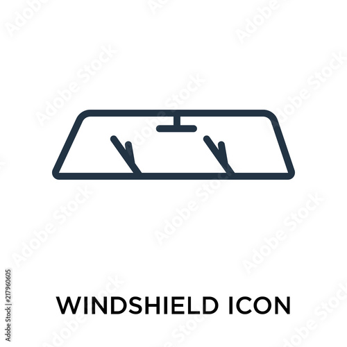 windshield icon isolated on white background. Simple and editable windshield icons. Modern icon vector illustration.