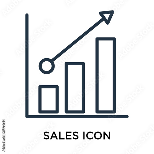 sales icon isolated on white background. Simple and editable sales icons. Modern icon vector illustration.