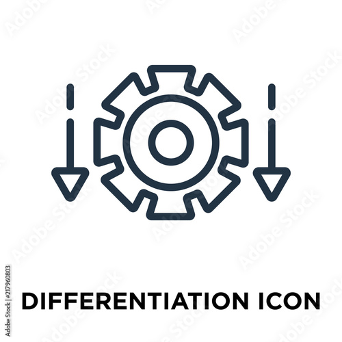 differentiation icon isolated on white background. Modern and editable differentiation icon. Simple icons vector illustration.