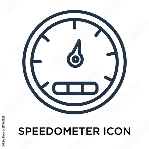 speedometer icon isolated on white background. Simple and editable speedometer icons. Modern icon vector illustration.