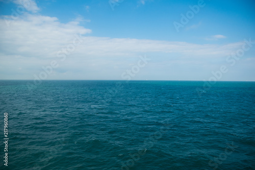Open sea, blue sky and blue sea only, taken in the English channel © Nikole Kelly Hill 