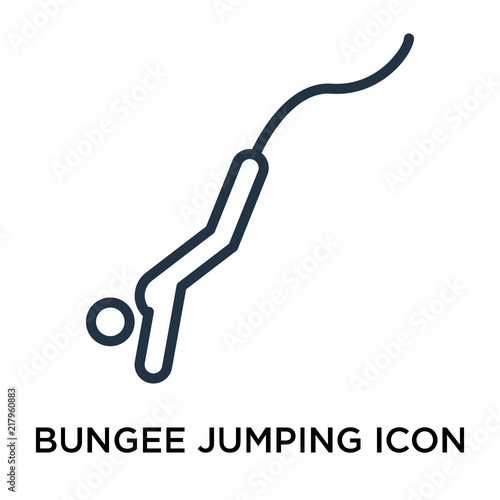 bungee jumping icons isolated on white background. Modern and editable bungee jumping icon. Simple icon vector illustration.