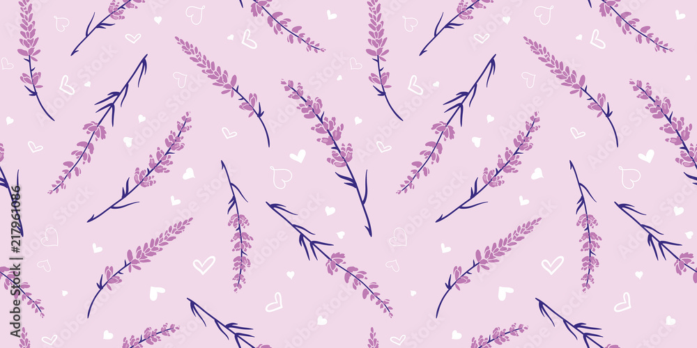 Pastel purple lavender repeat pattern design. Great for springtime