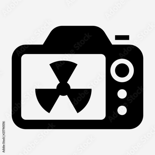 Glyph radiograph pixel perfect vector icon