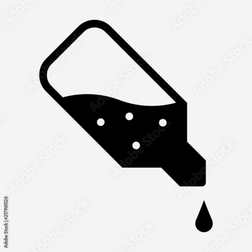 Glyph bactericide pixel perfect vector icon