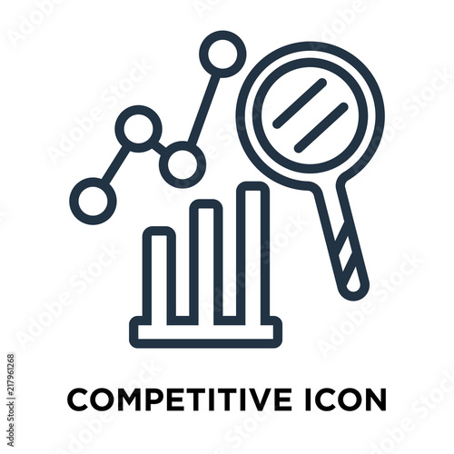 competitive icon isolated on white background. Modern and editable competitive icon. Simple icons vector illustration.