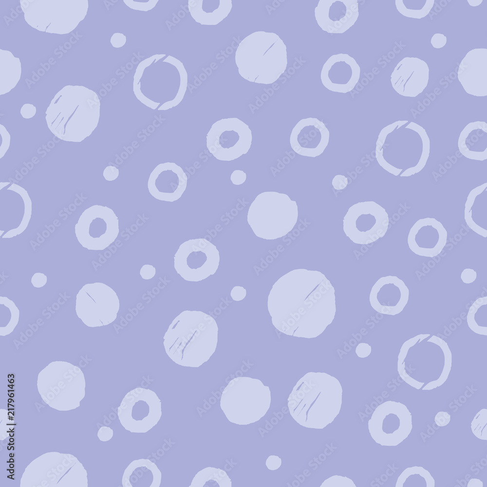 Purple dots painted repeat pattern design. Great for folk modern wallpaper, backgrounds, invitations, packaging design projects. Surface pattern design.