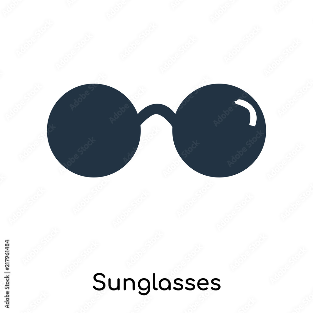 sunglasses icons isolated on white background. Modern and editable