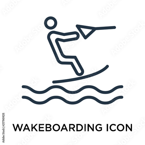 wakeboarding icons isolated on white background. Modern and editable wakeboarding icon. Simple icon vector illustration.