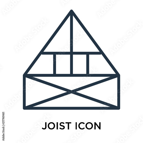 joist icon isolated on white background. Simple and editable joist icons. Modern icon vector illustration.
