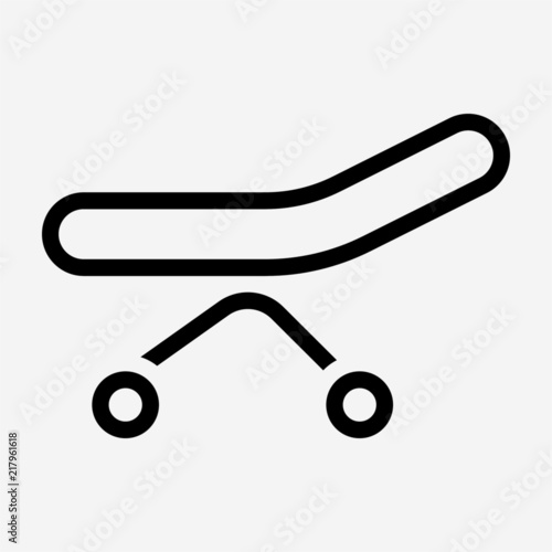 Outline hospital bed pixel perfect vector icon