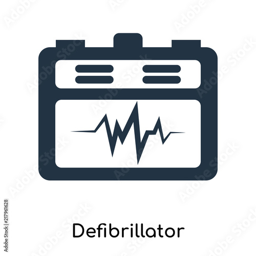Defibrillator icon vector isolated on white background, Defibrillator sign , symbols or elements in filled style