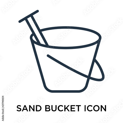 sand bucket icons isolated on white background. Modern and editable sand bucket icon. Simple icon vector illustration.