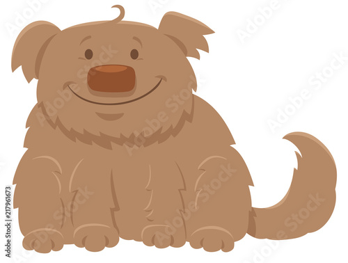happy shaggy dog cartoon character