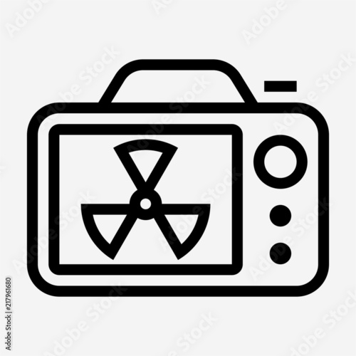 Outline radiograph pixel perfect vector icon