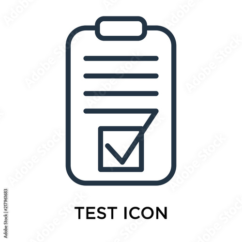 test icons isolated on white background. Modern and editable test icon. Simple icon vector illustration.