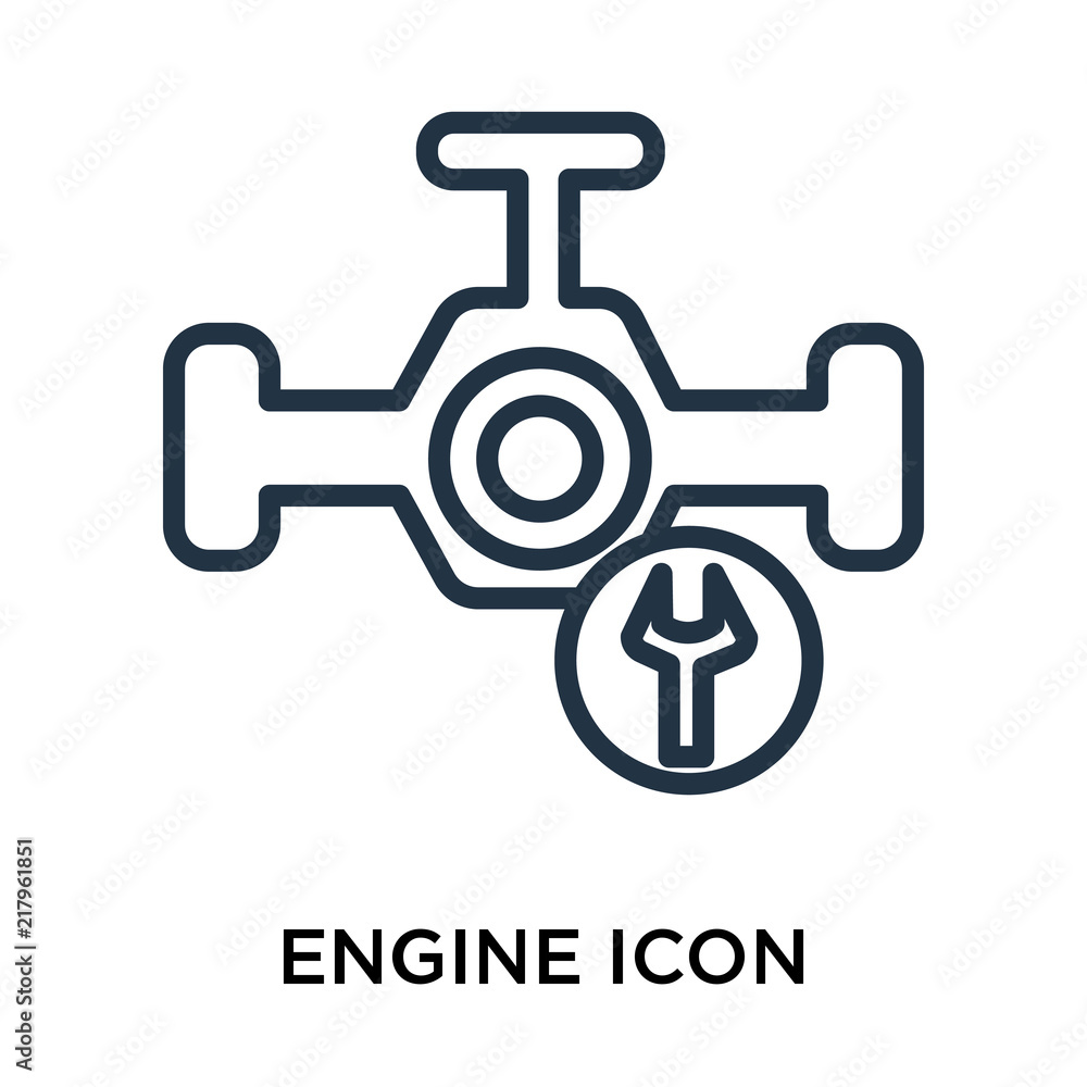 engine icon isolated on white background. Simple and editable engine icons. Modern icon vector illustration. engine icon isolated on white background. Simple and editable engine icons. Modern icon vector illustration.