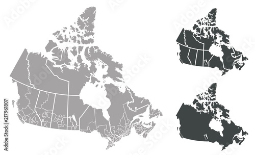 Detailed Vector Map of Canada