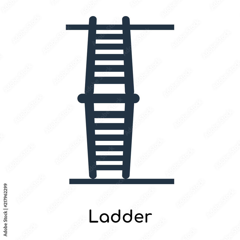 Ladder icon vector isolated on white background, Ladder sign , symbols or elements in filled style